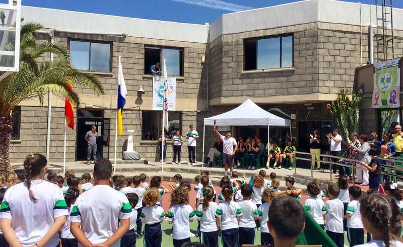 Momento del acto de inauguración de las XXXVI Olimpiadas en el Enrique de Ossó (Foto TA)